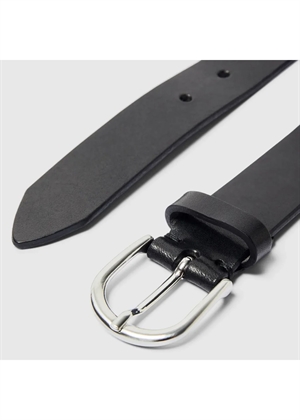 Ulrika leather belt Sort Selected Femme 